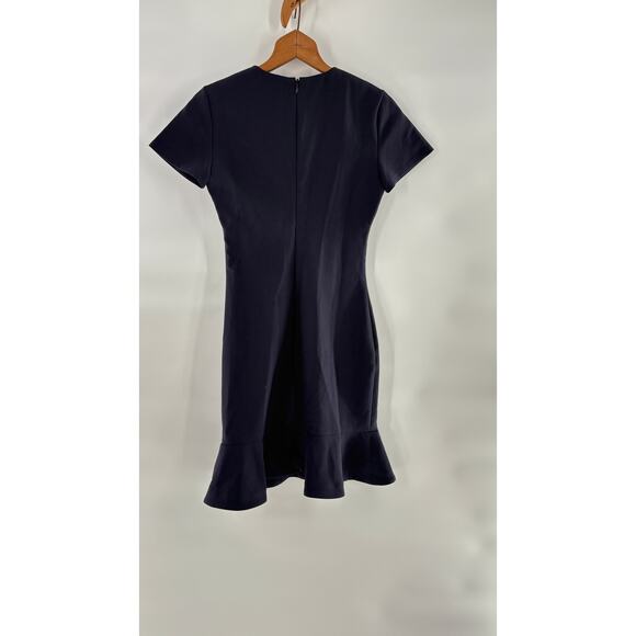 Likely Beckett Peplum Sheath Dress 0 NWOT Navy Blue Academia Prep Career Office - Picture 4 of 7